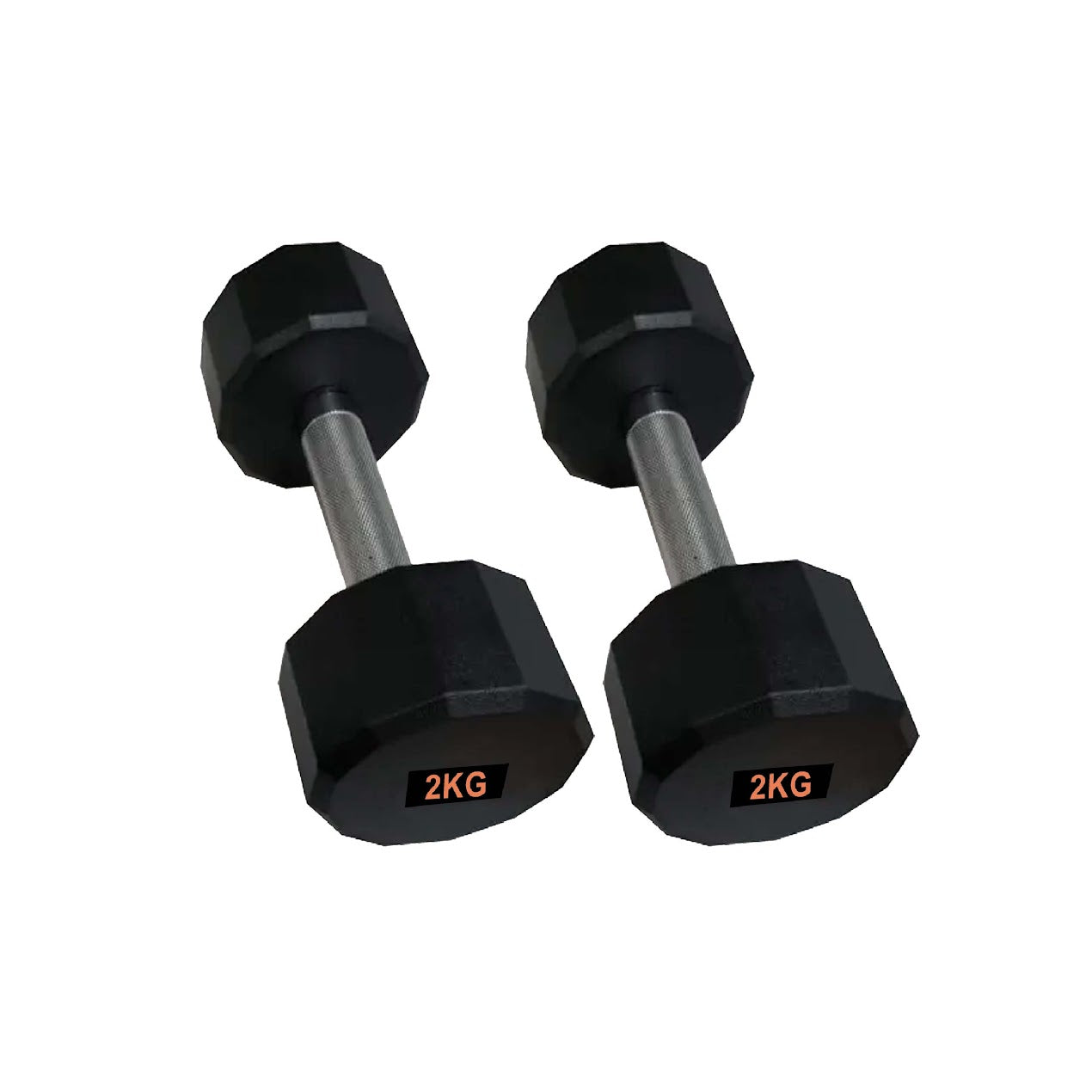 Round Rubber Dumbbells Set – Smart Dumbbell Pair with Knurled Steel Handles, Circular Anti-Slip Design for Home Gym Strength Training, Weightlifting & Full-Body Workouts (2-12Kg) - Optional Storage Rack