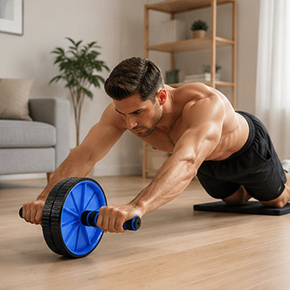 Double-Wheel Ab Roller with Knee Pad