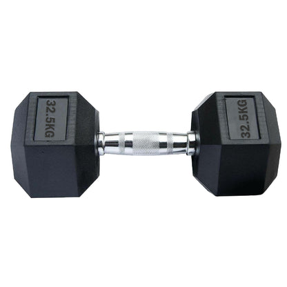 Professional Hex Dumbbells Set - Rubber Coated Weights from 2.5kg  to 60kg - Anti-Rolling Hexagonal Design with Ergonomic Metal Handles - Perfect for Home