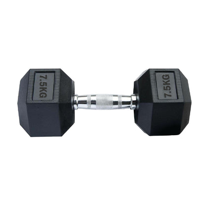 Professional Hex Dumbbells Set - Rubber Coated Weights from 2.5kg  to 60kg - Anti-Rolling Hexagonal Design with Ergonomic Metal Handles - Perfect for Home