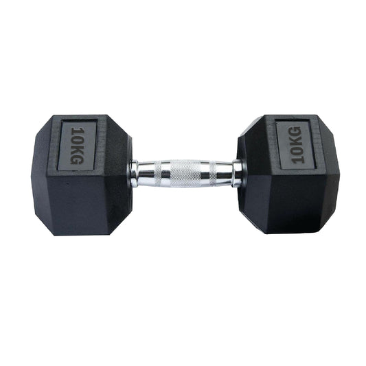 Professional Hex Dumbbells Set - Rubber Coated Weights from 2.5kg  to 60kg - Anti-Rolling Hexagonal Design with Ergonomic Metal Handles - Perfect for Home