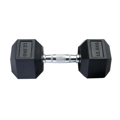 Professional Hex Dumbbells Set - Rubber Coated Weights from 2.5kg  to 60kg - Anti-Rolling Hexagonal Design with Ergonomic Metal Handles - Perfect for Home