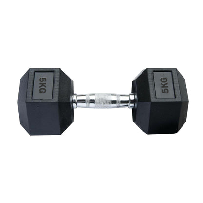 Professional Hex Dumbbells Set - Rubber Coated Weights from 2.5kg  to 60kg - Anti-Rolling Hexagonal Design with Ergonomic Metal Handles - Perfect for Home