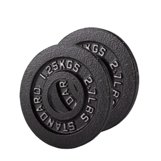 Professional Cast Iron Weight Plates - Durable Strength Training Discs for Standard Barbells - Premium Fitness Equipment for Home and Commercial Gym Use - Available in Singles, Pairs and Complete Sets