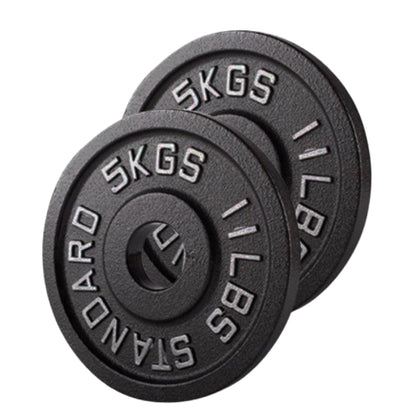 Professional Cast Iron Weight Plates - Durable Strength Training Discs for Standard Barbells - Premium Fitness Equipment for Home and Commercial Gym Use - Available in Singles, Pairs and Complete Sets