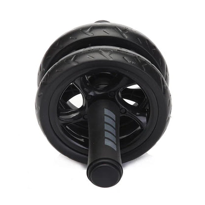 Black ab roller on a white background