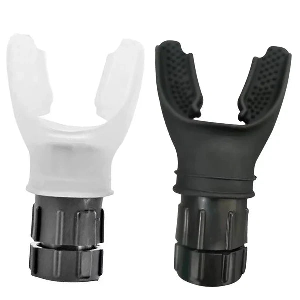 Black and white valve stem caps on a white background