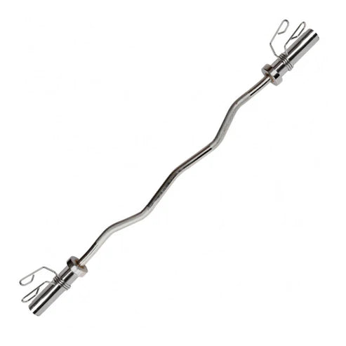 Metallic curl bar on a white background