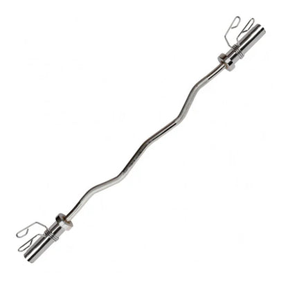 Metallic curl bar on a white background