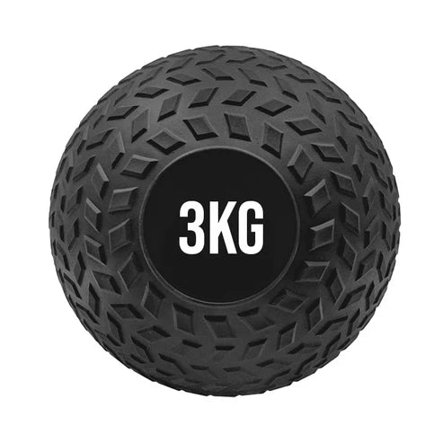 Black 3KG weight ball on a white background