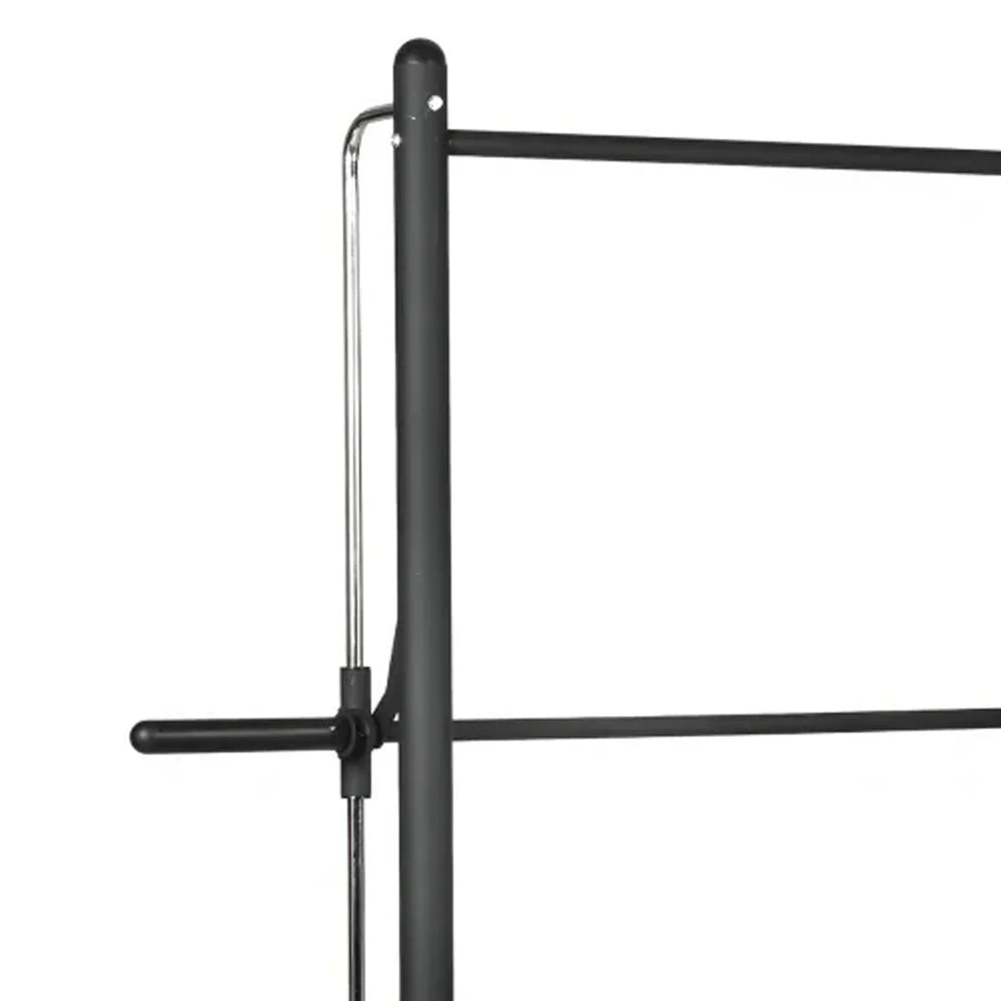Black metal gate on a white background