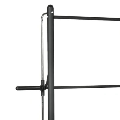Black metal gate on a white background