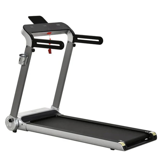 Foldable treadmill on a white background