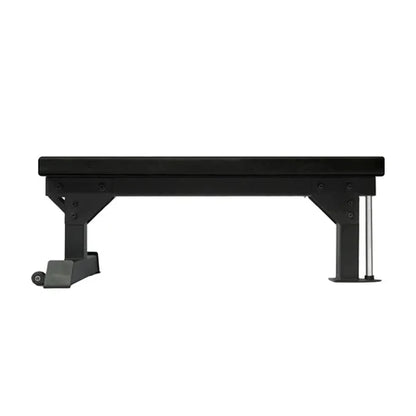 Black flat bench on a white background