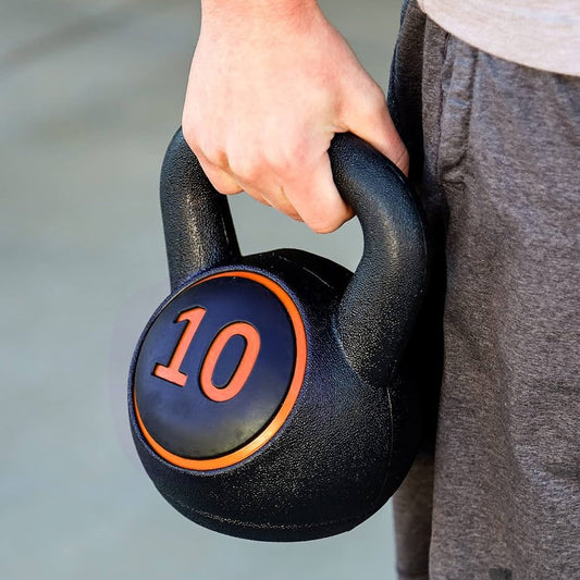 3-Piece Kettlebell Weight Set with Storage Stand – 5lb, 10lb & 15lb Durable Kettle Bells for Strength, Cardio & Home Gym Training