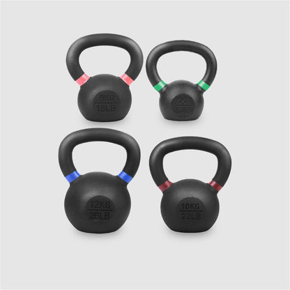 Cast Iron Kettlebells for Full Body Workout - Premium Strength Training Equipment with Ergonomic Grip - Durable Exercise Weights for Home Gym Fitness - Multiple Weight Options Available