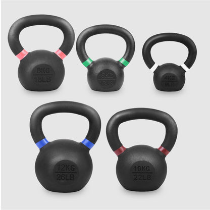 Cast Iron Kettlebells for Full Body Workout - Premium Strength Training Equipment with Ergonomic Grip - Durable Exercise Weights for Home Gym Fitness - Multiple Weight Options Available