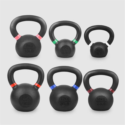 Cast Iron Kettlebells for Full Body Workout - Premium Strength Training Equipment with Ergonomic Grip - Durable Exercise Weights for Home Gym Fitness - Multiple Weight Options Available