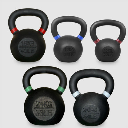Cast Iron Kettlebells for Full Body Workout - Premium Strength Training Equipment with Ergonomic Grip - Durable Exercise Weights for Home Gym Fitness - Multiple Weight Options Available