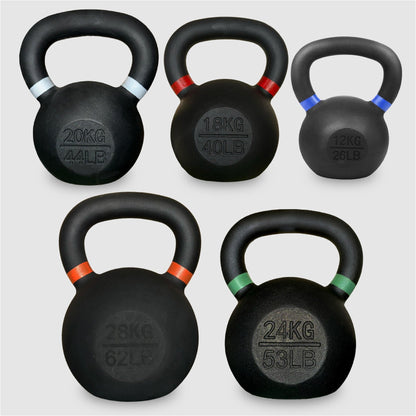 Cast Iron Kettlebells for Full Body Workout - Premium Strength Training Equipment with Ergonomic Grip - Durable Exercise Weights for Home Gym Fitness - Multiple Weight Options Available