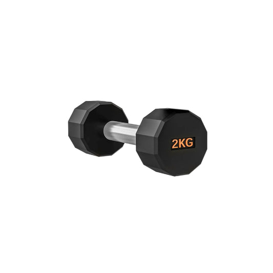 Premium Round Hex Dumbbells with Anti-Roll Design - Rubber-Coated Heads with Knurled Grip - Professional Free Weights Available as Singles, Pairs or Complete Sets - Optional Storage Rack - Strength