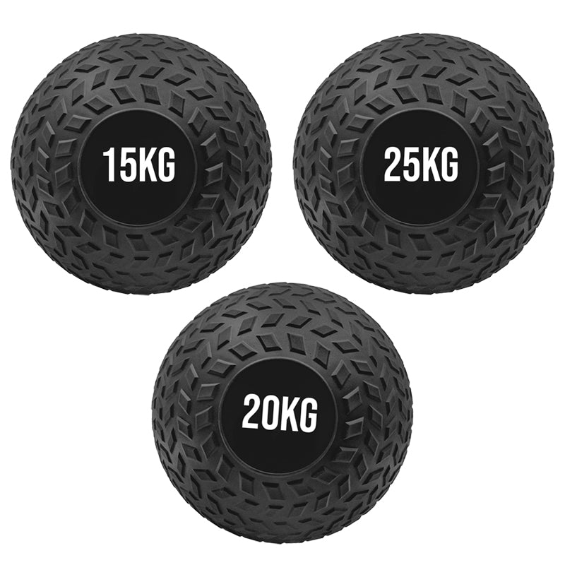 Heavy-Duty Treaded Slam Balls for Power Training - Sand Filled Medicine Balls with Textured Grip - Core Strength and Conditioning Equipment - No-Bounce Workout Balls for Explosive Exercises