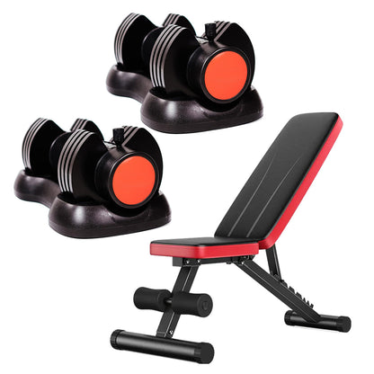 12.5kg Adjustable Dumbbell – 5-in-1 Quick Dial Dumbbell with Safety Lock, 2.5kg–12.5kg Increments, Compact Strength Training for Home Gym Workouts