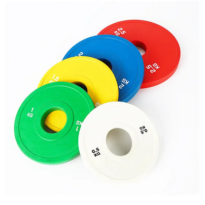 Olympic Fractional Weight Plates – Colour Coded Rubber Coated Cast Iron Bumper Plates, Precision Change Discs for Incremental Weightlifting & Home Gym Training